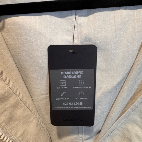 Fabletics Light Gray Ripstop Cargo Jacket - Picture 2 of 3